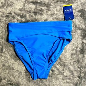Apt 9 Blue Crossover, High Waist Swim Bottoms - Size S